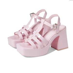 Aldo Women’s Jeni Shoes Pink Retro Platform Size-7